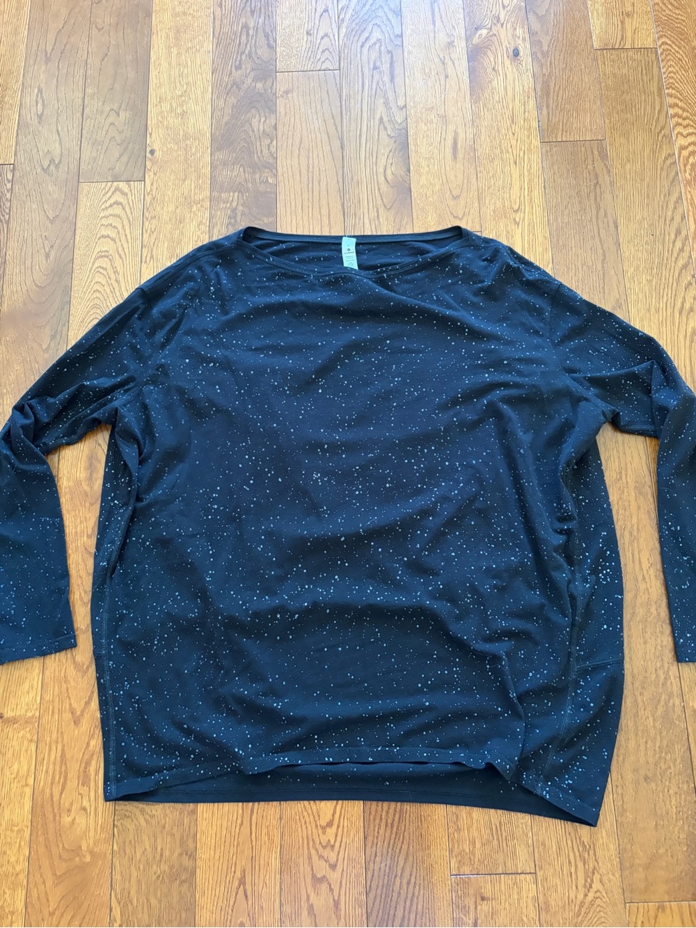 Lululemon Black Speckled Long Sleeve Top